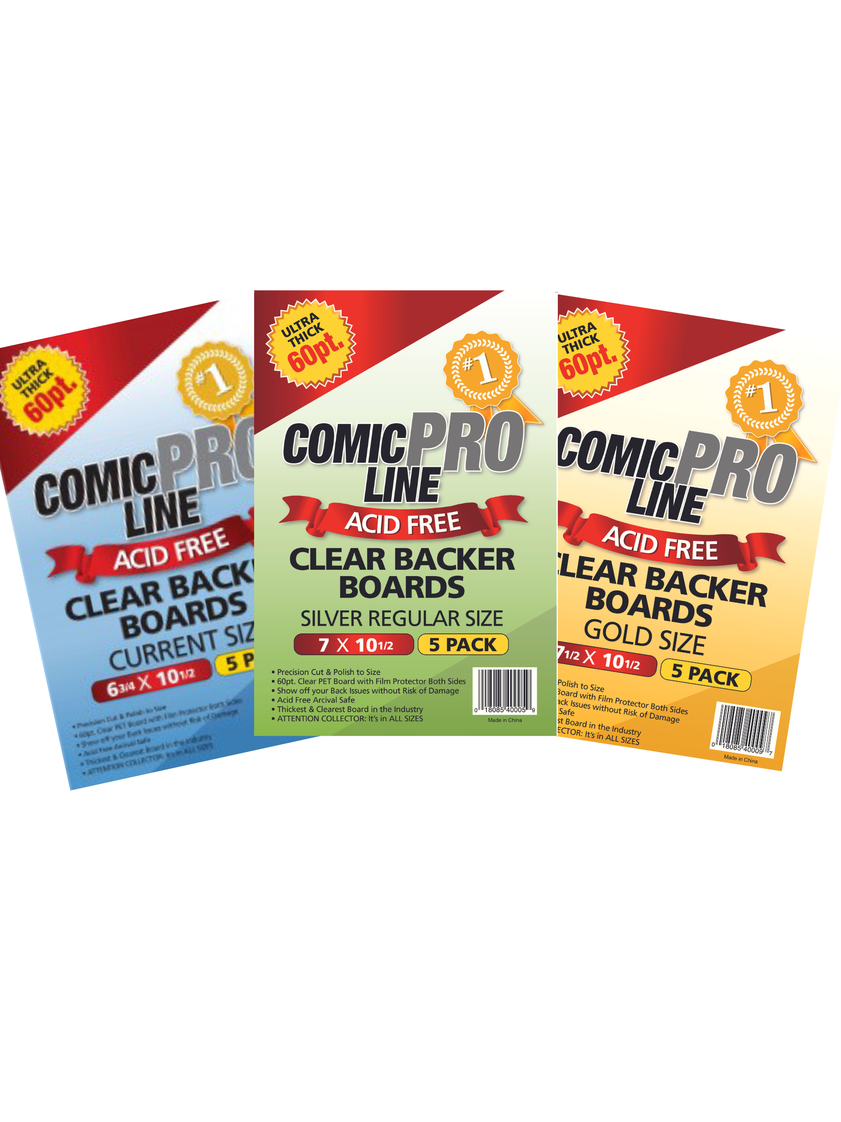 Comic Boards – Clear backing Boards – Pack of 5