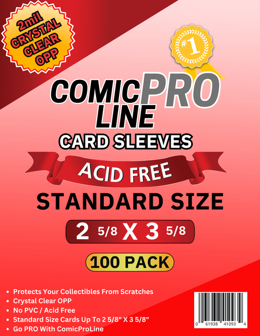 Standard Size Trading Card Sleeves - 100 Pack