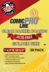 30PT Golden Size Clear Boards - 50 PACK