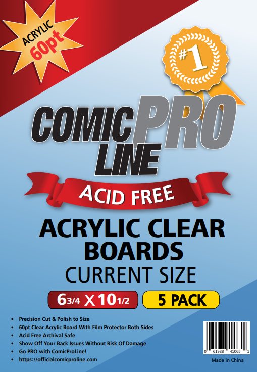 Current Size - 60pt Clear Acrylic Boards - 6 3/4" X 10 1/2" - 5 Pack