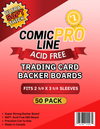 56pt Trading Card Backer Boards- Standard Size - 50 Pack.