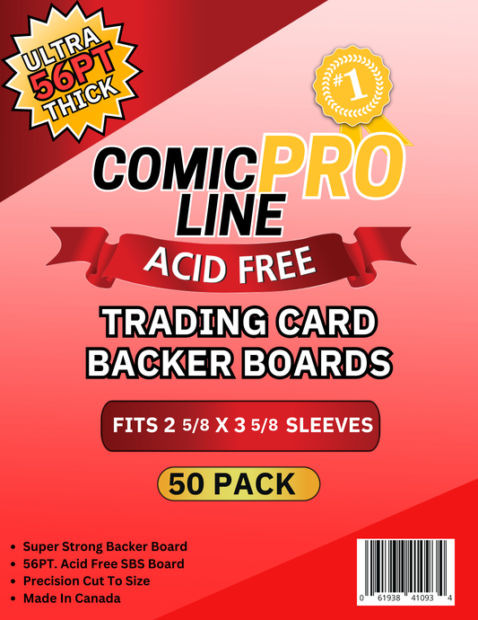 56pt Trading Card Backer Boards- Standard Size - 50 Pack.