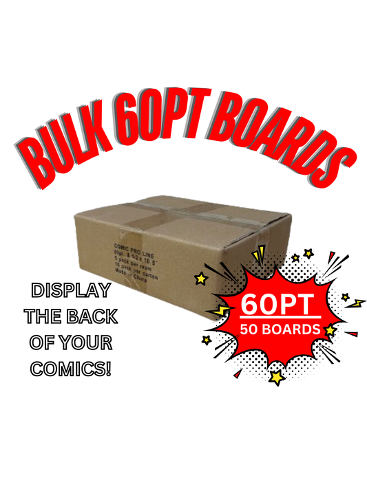 BULK 60PT Clear Comic Boards - Select A Size