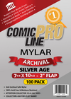 Silver Size Mylar Comic Bags - 100 Pack