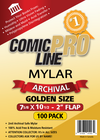 Golden Size Mylar Comic Bags - 100 Pack