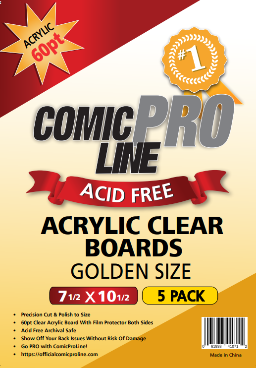 Golden Size - 60pt Clear Acrylic Boards - 7 1/2" X 10 1/2" - 5 Pack