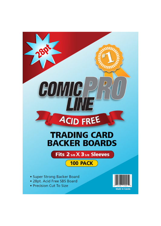 28pt Trading Card Backer Boards - Standard Size - 100 Pack