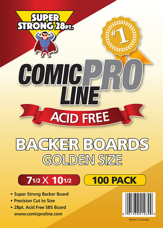 Pack of 100 BCW Golden Age Comic Backer Boards - 7 1/2 x 10 1/2 - Acid Free
