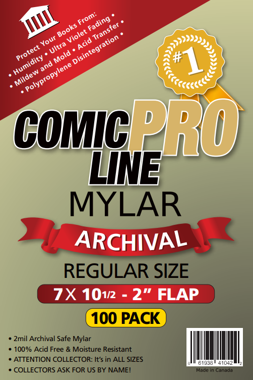 Regular Size Mylar Comic Bags - 100 Pack