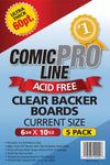 Current Size - 60pt Clear P.E.T Boards - 6 3/4" x 10 1/2" - 5 Pack