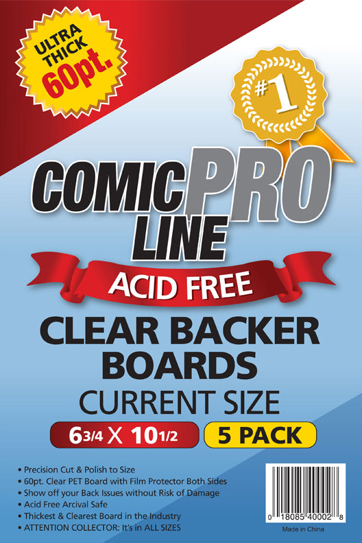 Current Size - 60pt Clear P.E.T Boards - 6 3/4" x 10 1/2" - 5 Pack