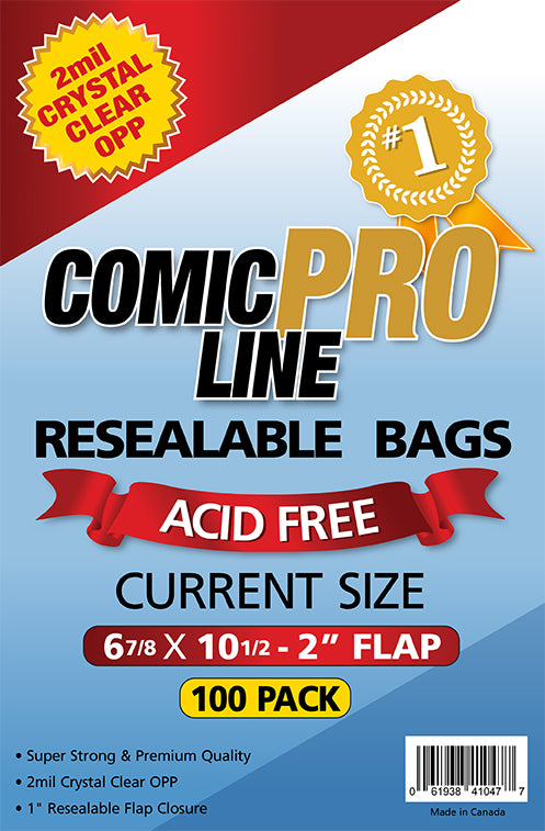 Resealable Current Size Comic Bags