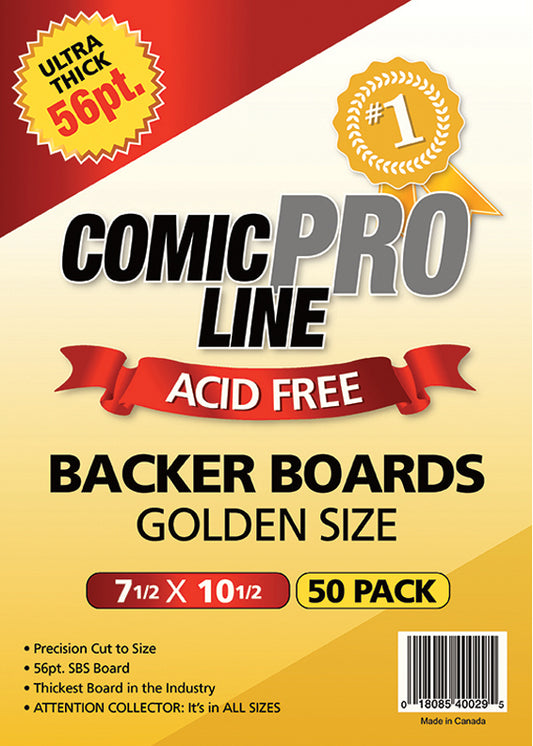 56pt Golden Comic Backing Boards