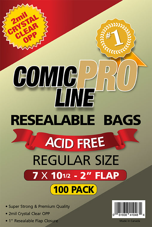 Resealable Regular Size Comic Bags