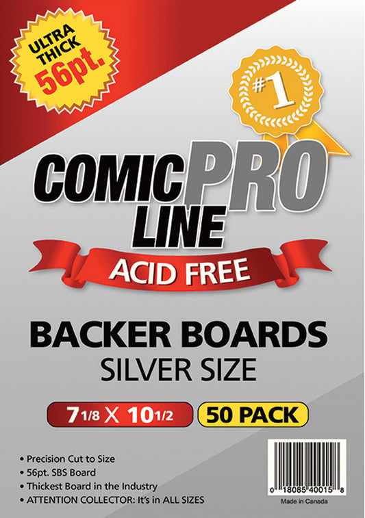 56pt Silver Comic Backing Boards