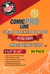 30PT Magazine Size Clear Boards - 50 PACK