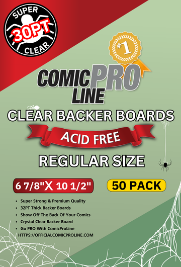 30PT Regular Size Clear Boards - 50 PACK