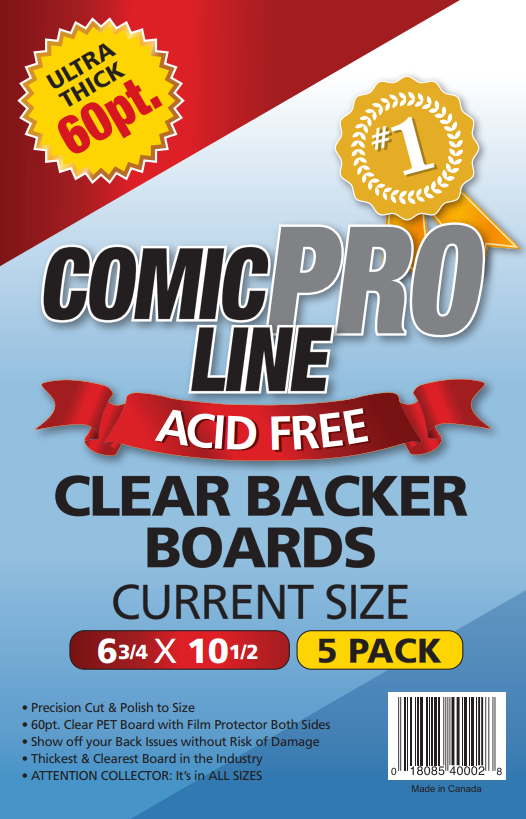 Current Size - 60pt Clear P.E.T Boards - 6 3/4" x 10 1/2" - 5 Pack