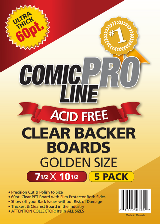 Golden Size - 60pt Clear P.E.T Boards - 7 1/2" x 10 1/2" - 5 Pack