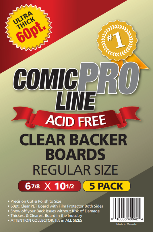 Regular Size - 60pt Clear P.E.T Boards - 6 7/8" x 10 1/2" - 5 Pack