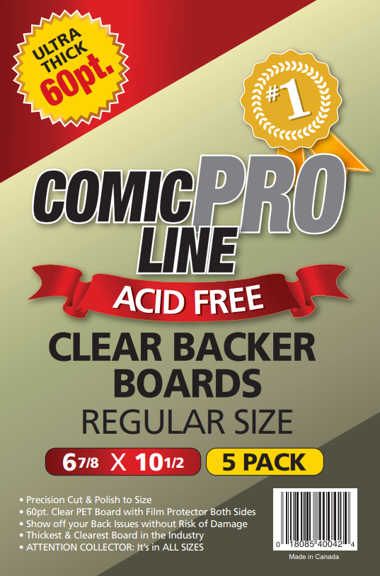 Regular Size - 60pt Clear P.E.T Boards - 6 7/8" x 10 1/2" - 5 Pack