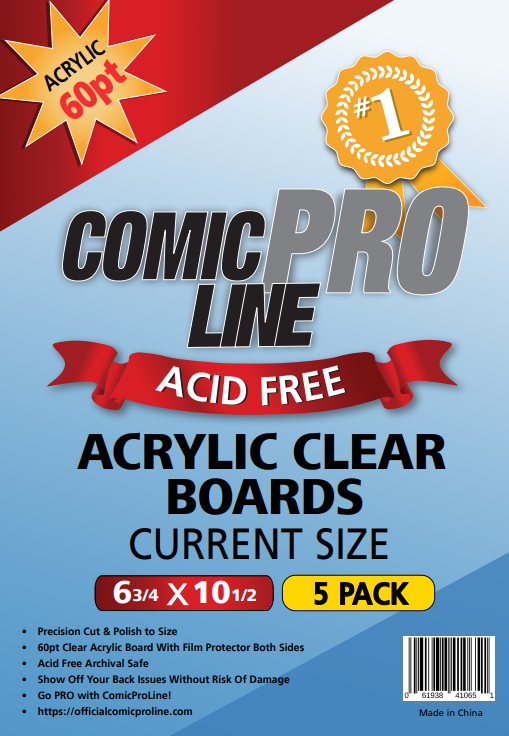 CPL Crystal Clear Premium Quality Archival Current Comic Boards 60pt - 5ct  Pack