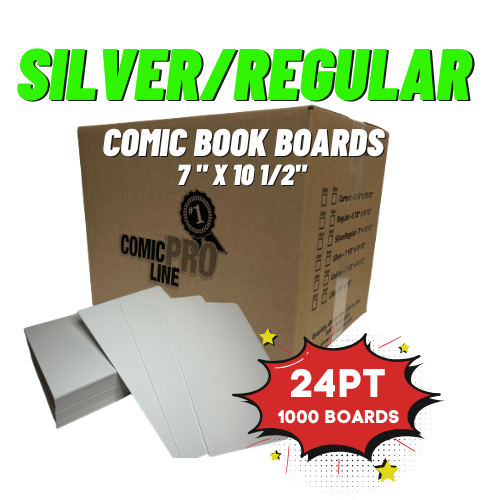 Bulk 24PT Silver/Regular Backing Boards - 1000 Loose Boards Per Case
