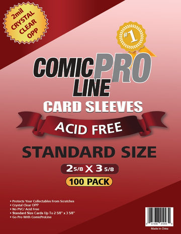 Standard Size Trading Card Penny Sleeves - 100 Pack