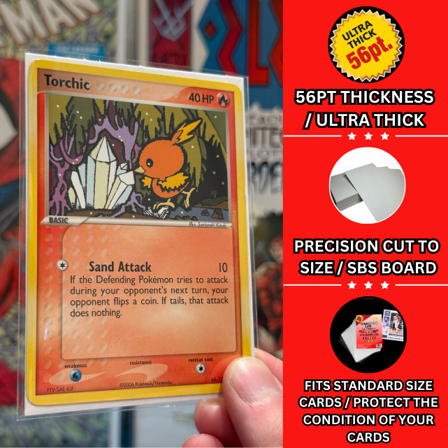 56pt Trading Card Backer Boards- Standard Size - 50 Pack.