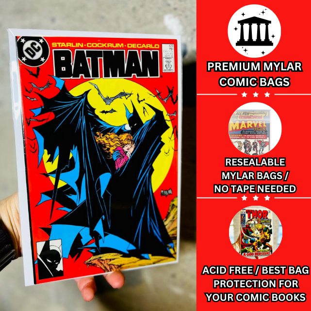 Resealable Current Size Mylar Comic Bags - 100 Pack