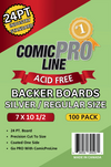 24pt Regular / Silver Comic Backing Boards