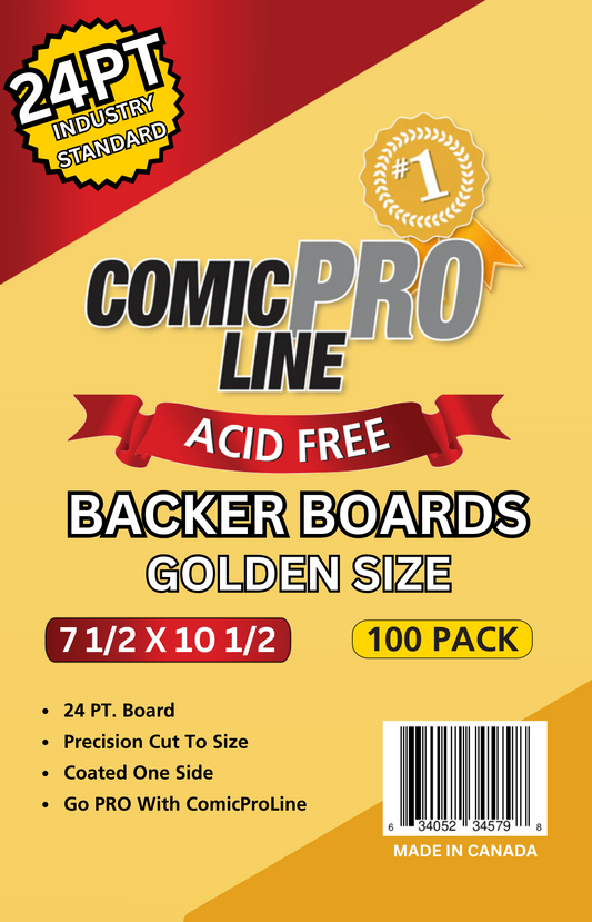 24pt Golden Comic Backing Boards