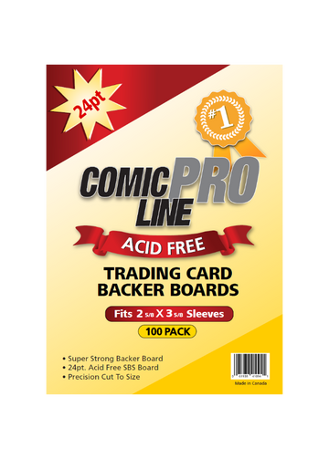24pt Trading Card Backer Boards - Standard Size - 100 Pack