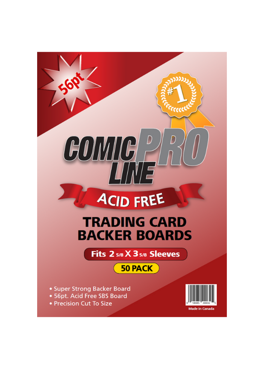 56pt Trading Card Backer Boards- Standard Size - 50 Pack.