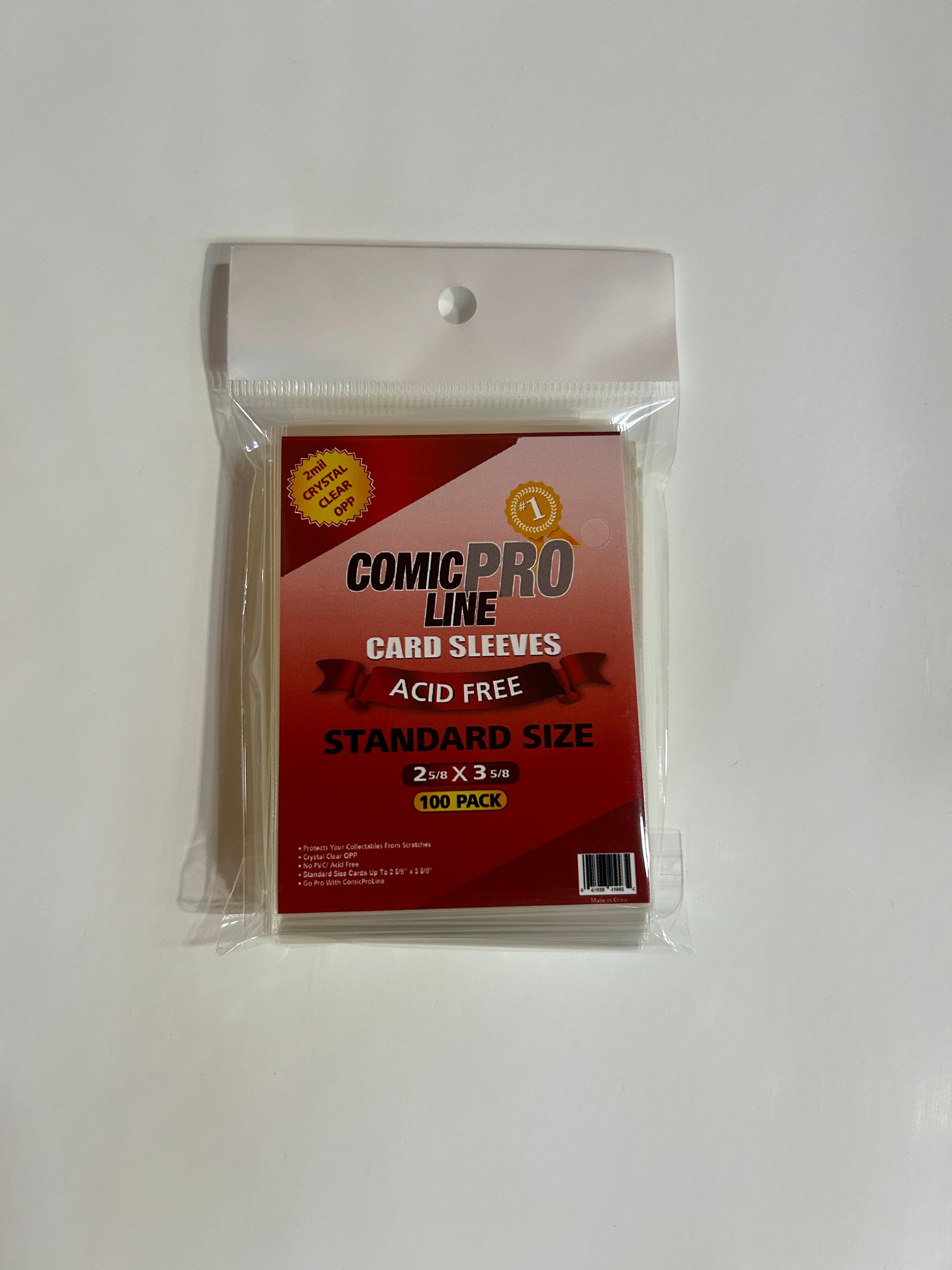 Standard Size Trading Card Sleeves - 100 Pack Comic Pro Line Standard Size Trading Card Sleeves - 100 Pack Comic Pro Line
