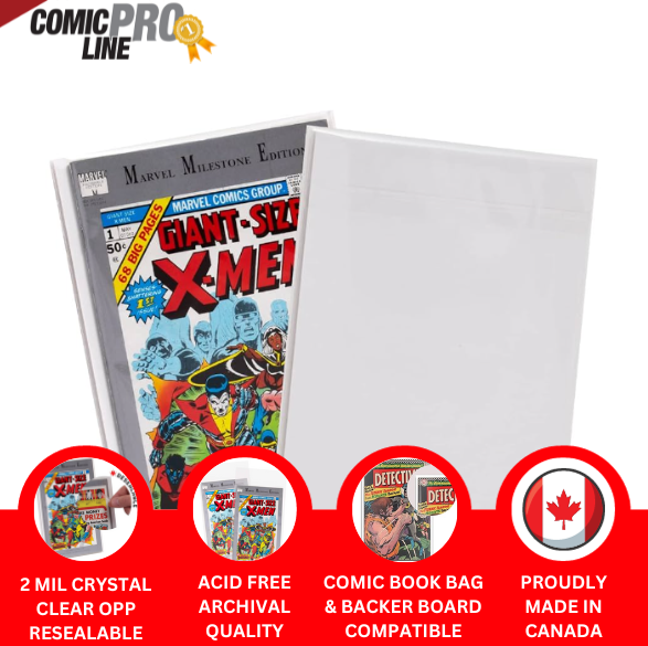BCW Resealable GOLDEN AGE Comic Bags & Boards PREMADE Sample 2 MIL