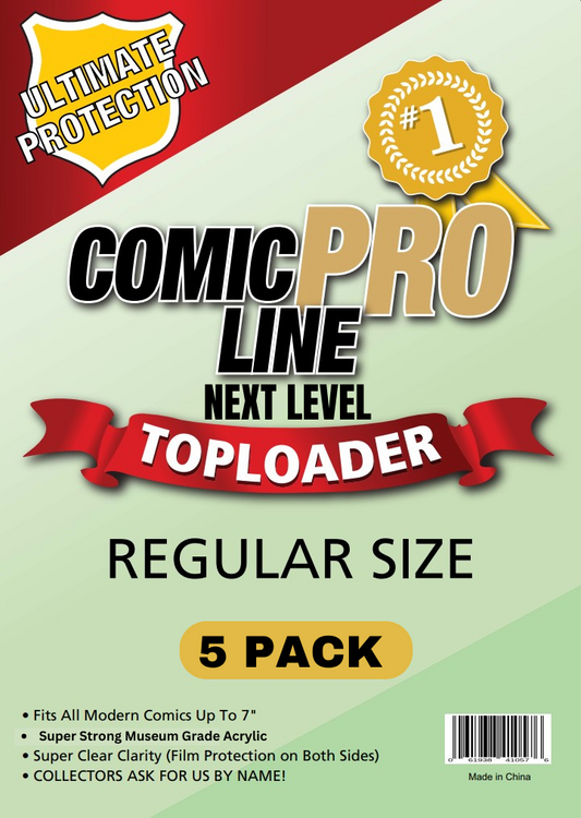 REGULAR SIZE - 7 X 10 1/2 - ACRYLIC TOP LOADER- 5 PACK