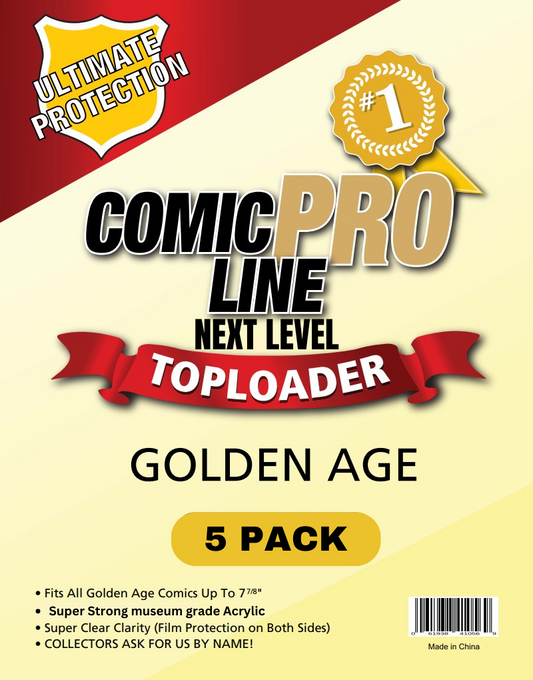 GOLDEN SIZE - 7 7/8 X 10 1/2 - ACRYLIC TOP LOADER- 5 PACK