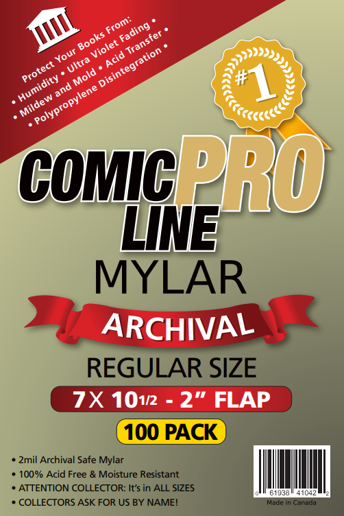 MYLAR  Regular – 7" x 10 1/2" with 2" flap- 100 PER PACK