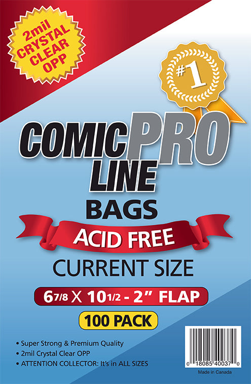 Current Size Comic Bags – 6 7/8″ x 10 1/2″ with 2″ flap
